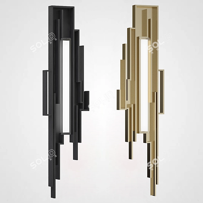 Stylish Loft Inspired MOOIELIGHT 3D model image 2