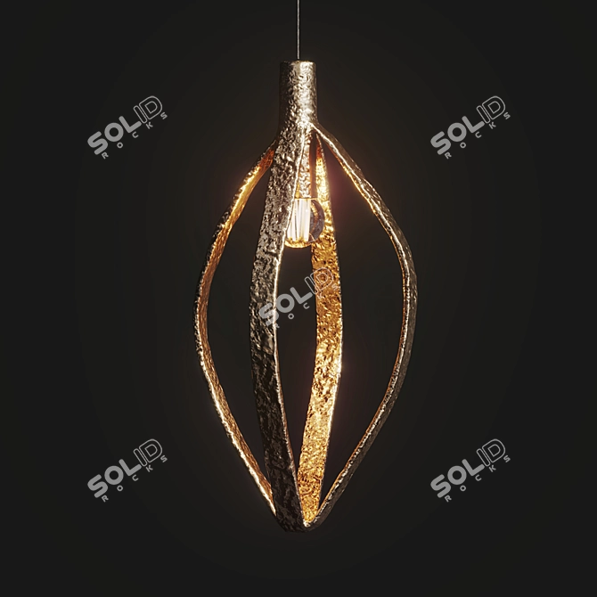 Handcrafted Flashlight Pendant 3D model image 2