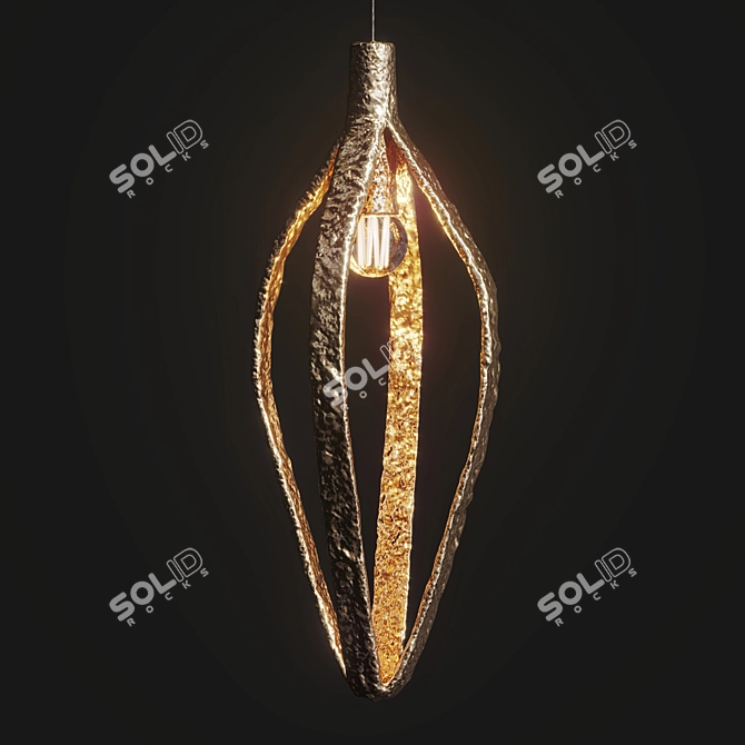 Handcrafted Flashlight Pendant 3D model image 3