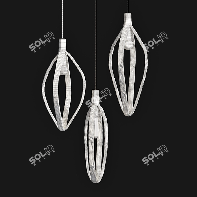 Handcrafted Flashlight Pendant 3D model image 6