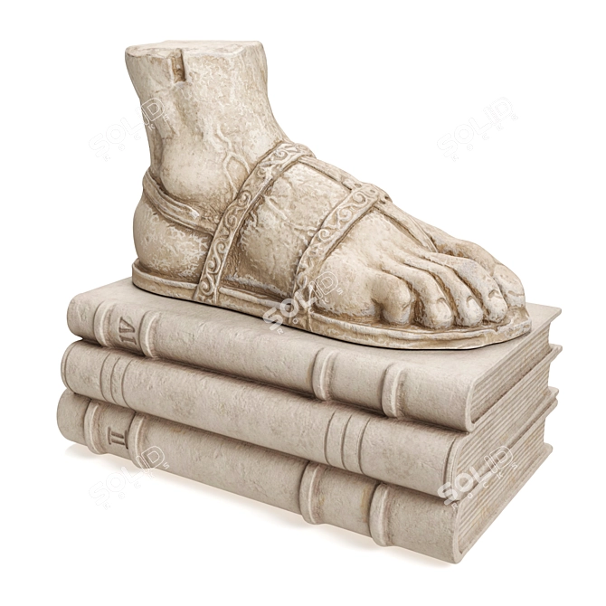 Ancient Roman Marble Foot Sculpture 3D model image 1