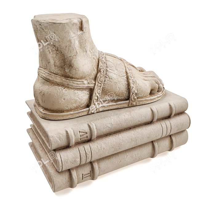 Ancient Roman Marble Foot Sculpture 3D model image 3