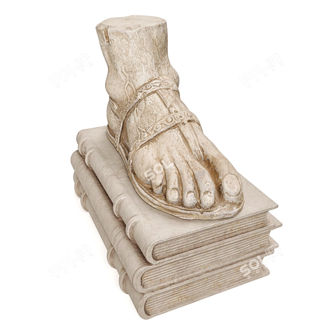 Ancient Roman Marble Foot Sculpture 3D model image 4