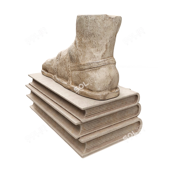 Ancient Roman Marble Foot Sculpture 3D model image 5