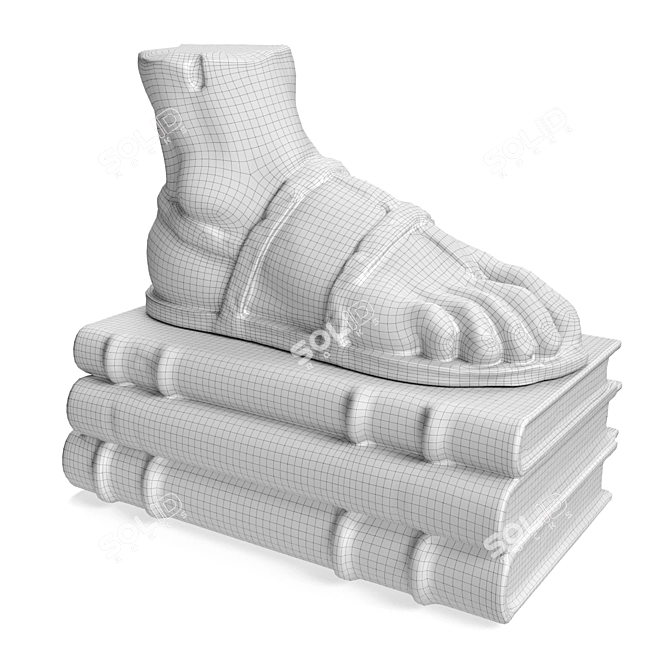 Ancient Roman Marble Foot Sculpture 3D model image 6
