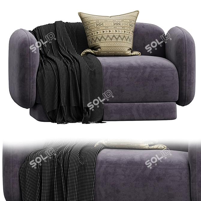 Elegant Duo: MAJOR TOM Sofa 3D model image 1