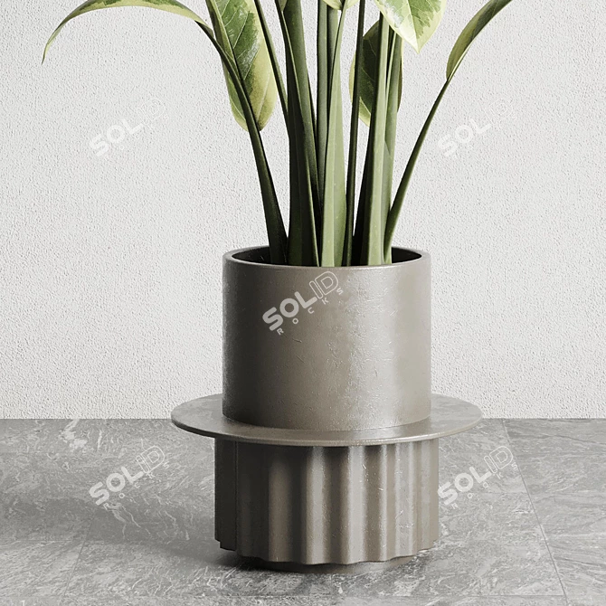 162 Concrete Ficus Elastica: Versatile Indoor/Outdoor Pot 3D model image 2