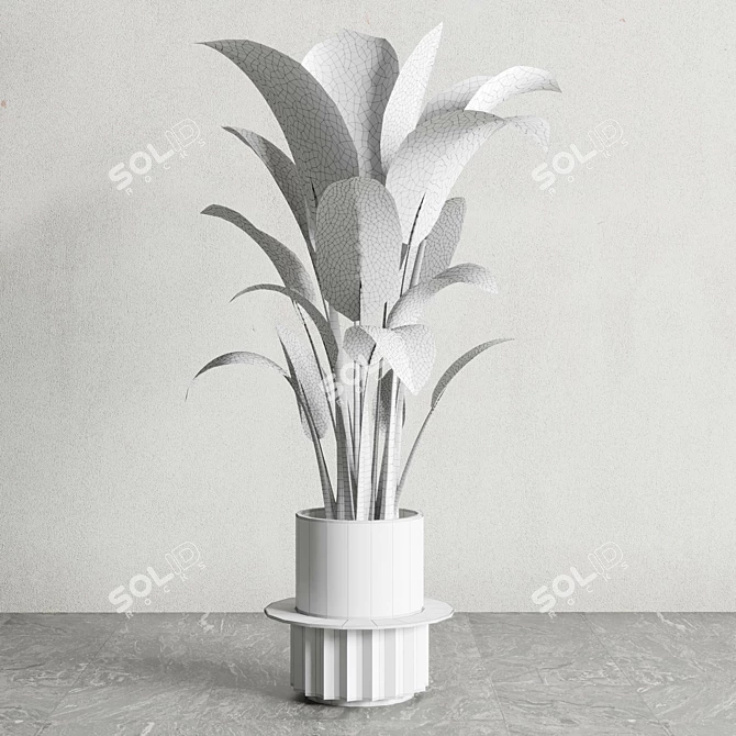 162 Concrete Ficus Elastica: Versatile Indoor/Outdoor Pot 3D model image 4