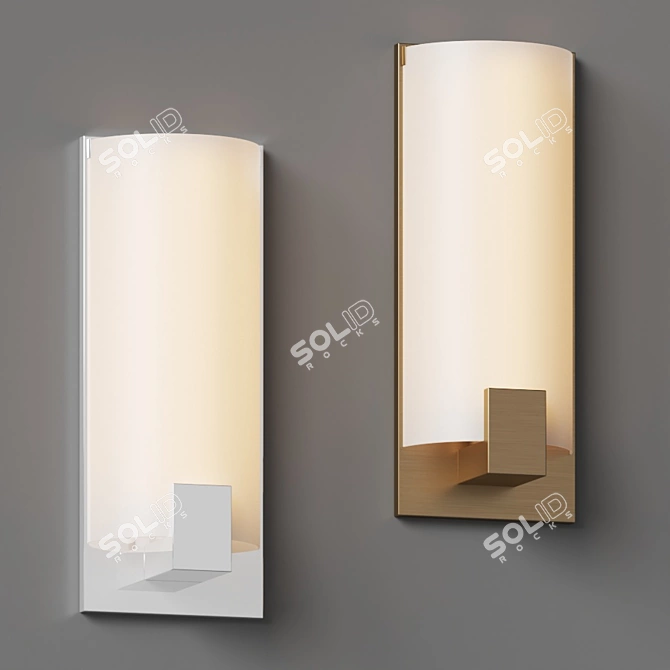 Minimalist Square Wall Sconce 3D model image 2