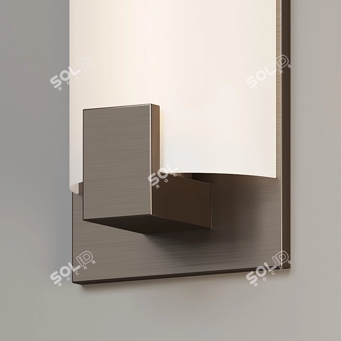 Minimalist Square Wall Sconce 3D model image 3