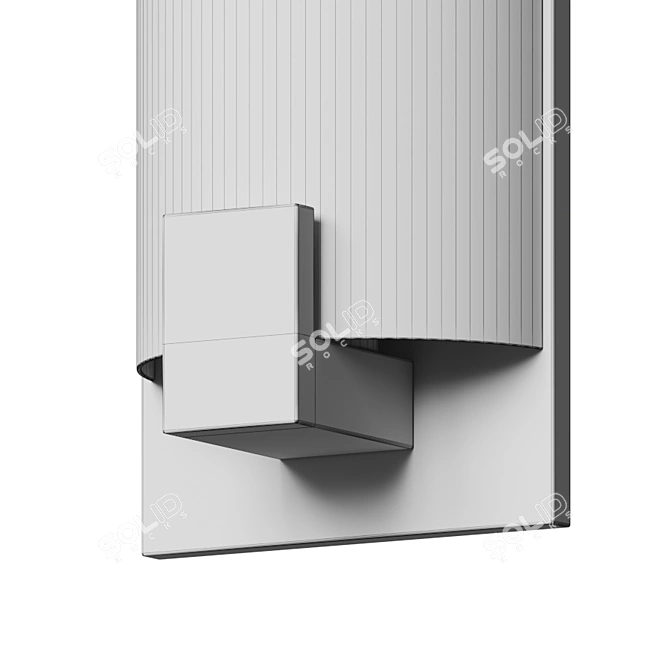 Minimalist Square Wall Sconce 3D model image 4
