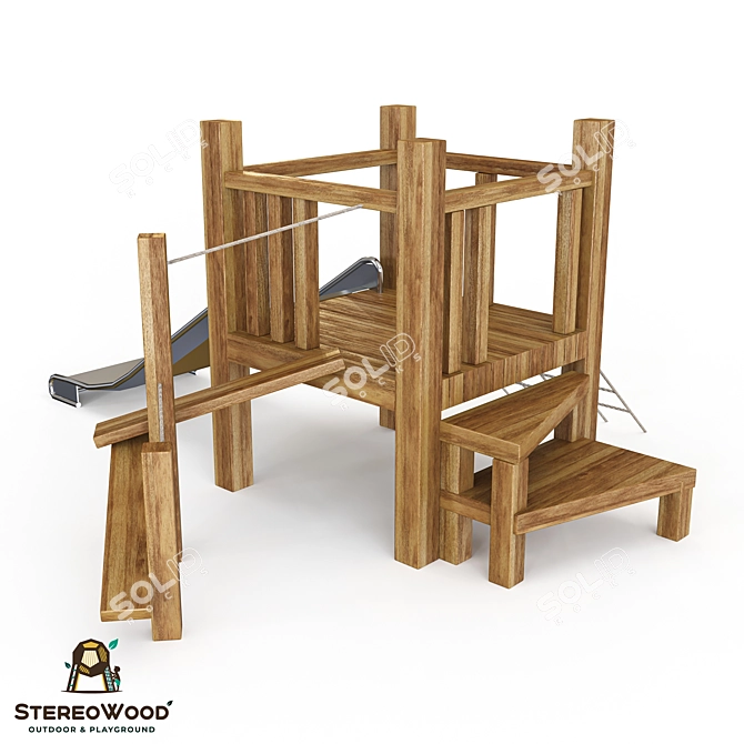 Wooden Play Set: Little Architect 3D model image 1