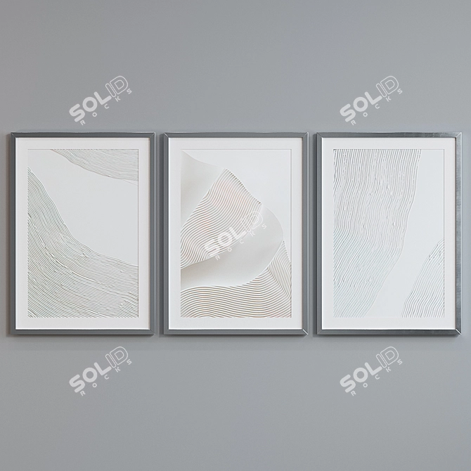 Modern Abstract Frame Set 3D model image 3