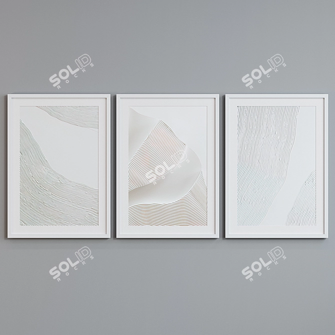 Modern Abstract Frame Set 3D model image 4