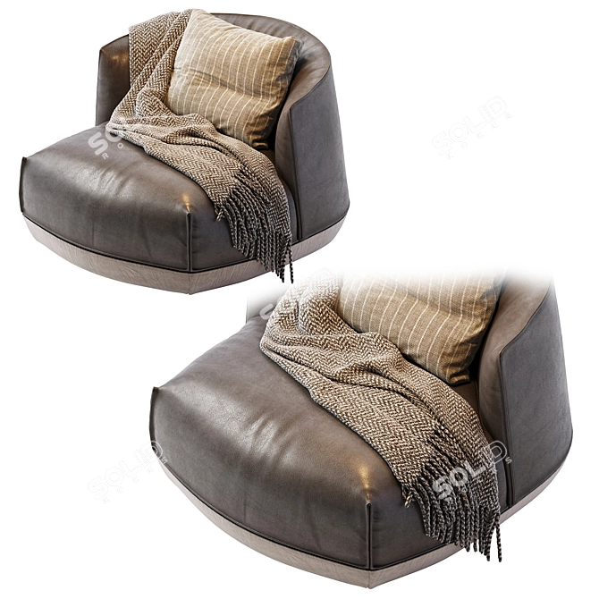 Brioni Outdoor Armchair: Stylish and Comfortable 3D model image 3