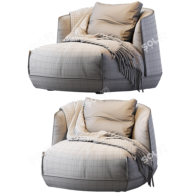 Brioni Outdoor Armchair: Stylish and Comfortable 3D model image 7