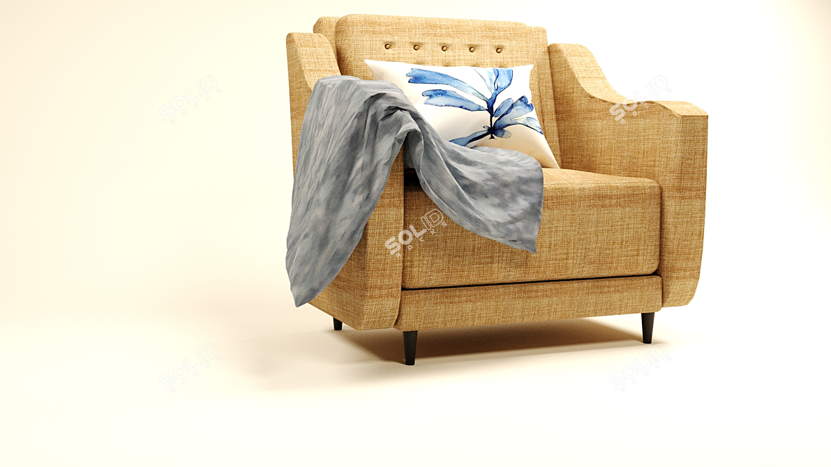 Versatile Armchair with Extra Living Room Accessories 3D model image 1