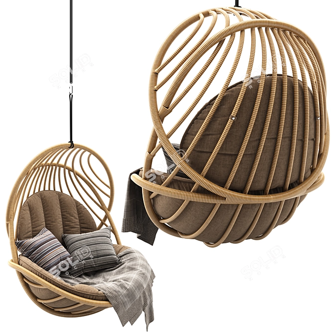 Ultimate Hanging Lounge Chair: The Epitome of Relaxation 3D model image 4