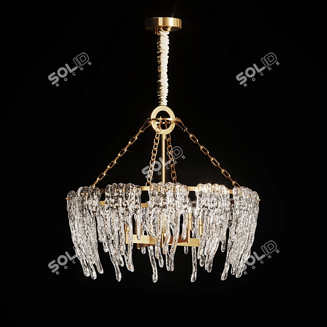 Ice Spring Chandelier: Elegant Frozen Glow 3D model image 2