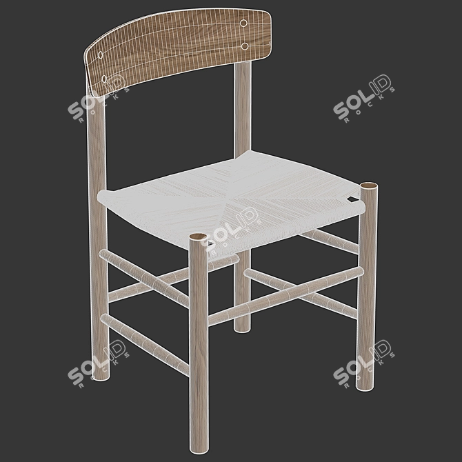 Fredericia J39 Mogensen Chair: Stylish and Functional 3D model image 6