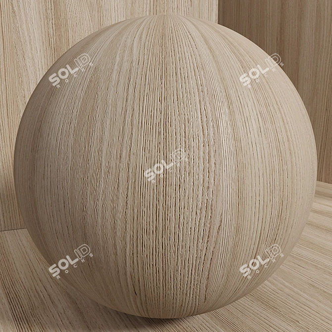 Seamless Elm Wood Set 3D model image 3