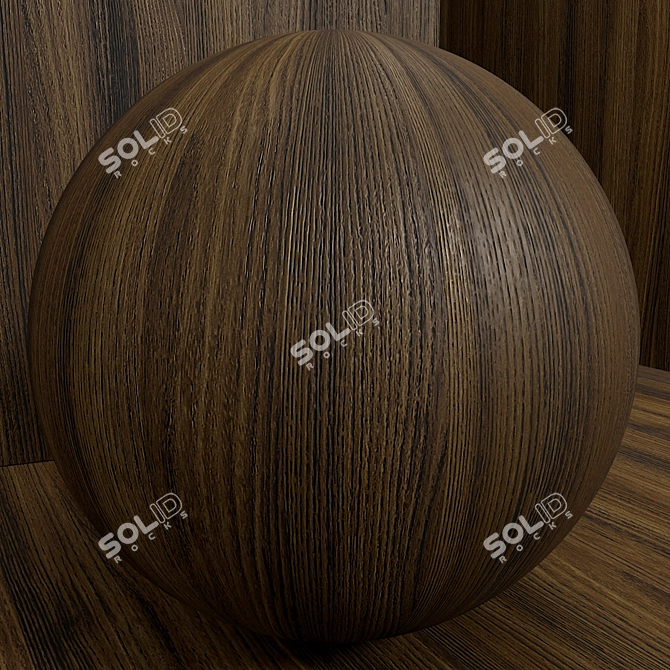 Seamless Elm Wood Set 3D model image 4