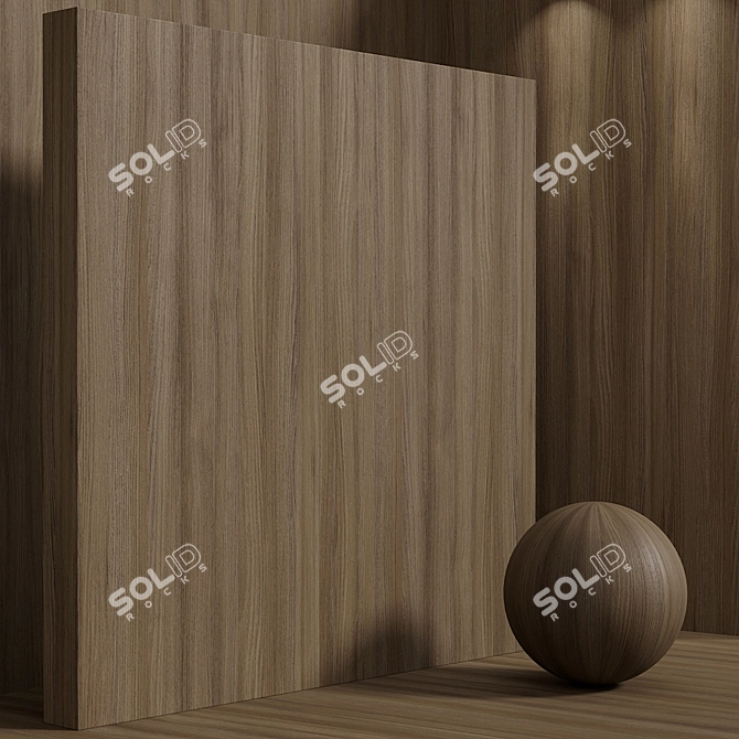 Seamless Elm Wood Set 3D model image 5