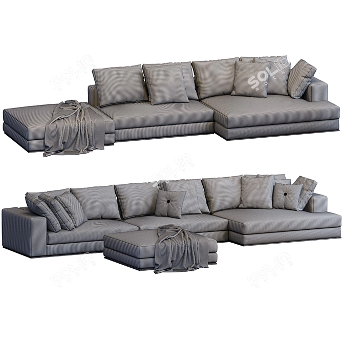 Elegant Hamilton Sofa by Minotti 3D model image 6