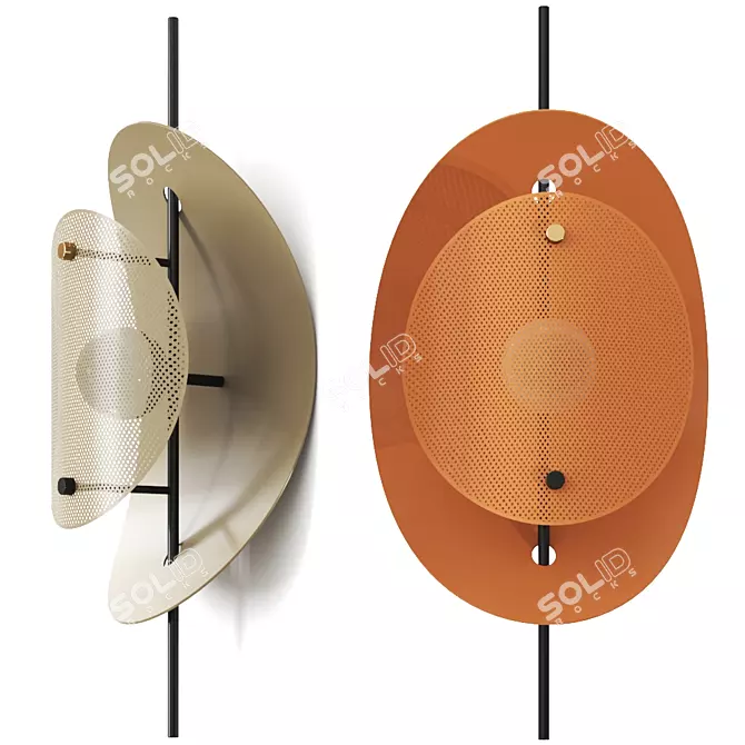 Title: Elegant Corolle Wall Lamp 3D model image 1