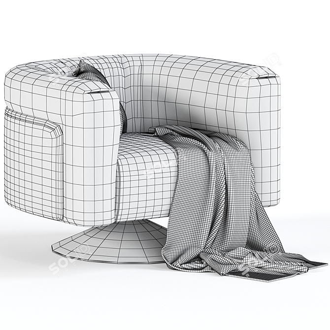 Soul Armchair: Luxurious Comfort for Your Space 3D model image 4