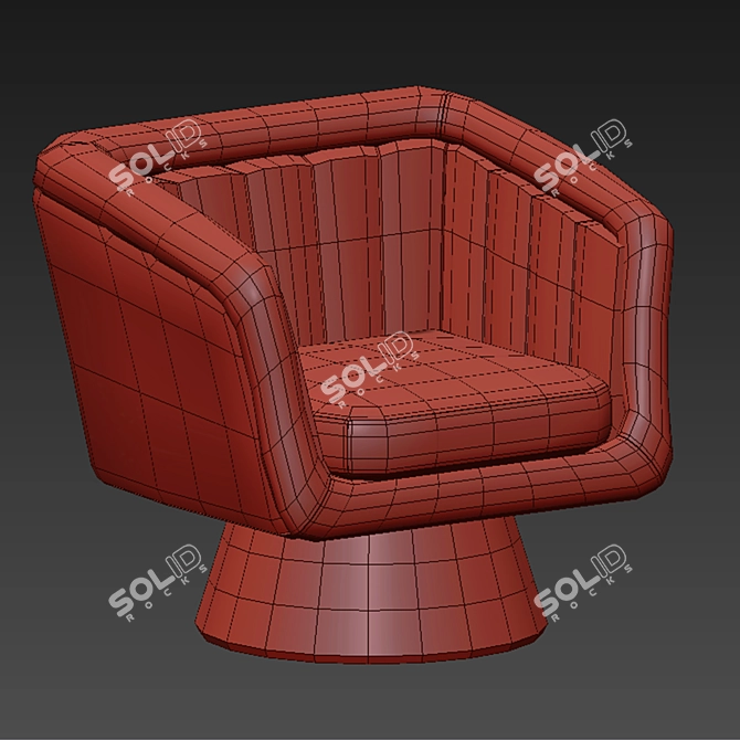 Minimalist Modern Armchair 3D model image 3