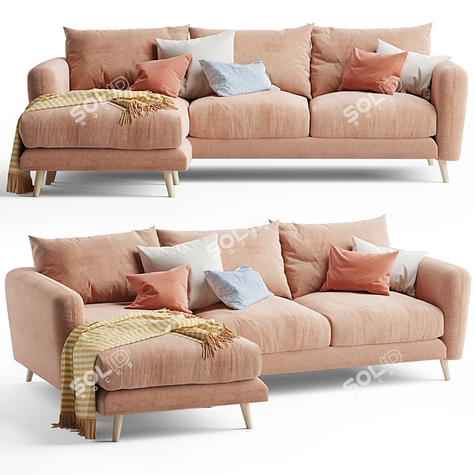 Ultimate Comfort Squishmeister Sofa 3D model image 1