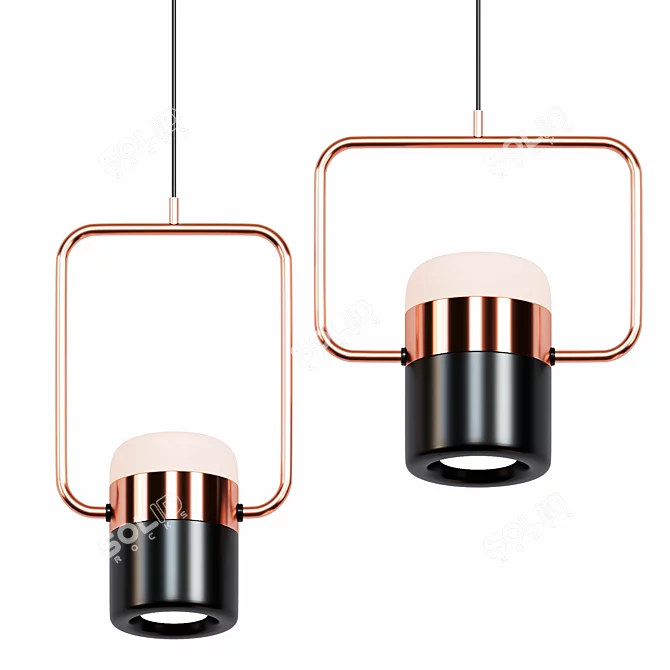 Sleek Scandinavian Pendant Lamp 3D model image 1