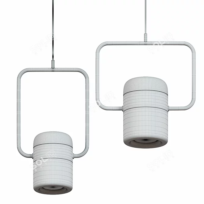 Sleek Scandinavian Pendant Lamp 3D model image 2