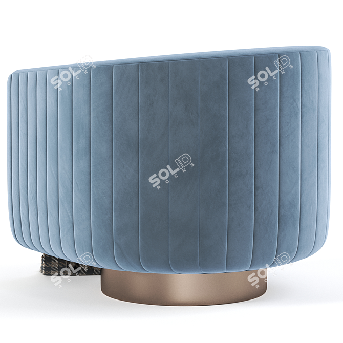 Luxurious Velvet Armchair 3D model image 3