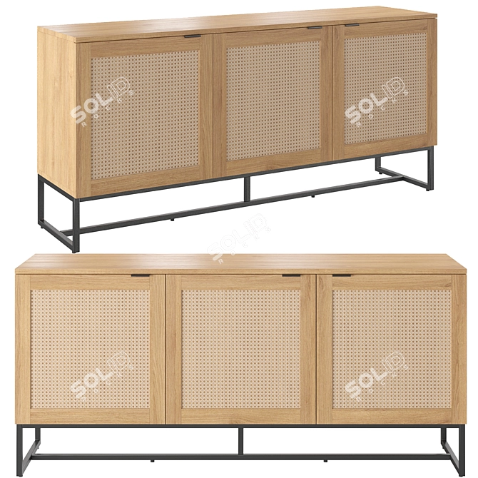 Scandinavian 3-Door Buffet 
Enfilade Scandi 3-Portes 3D model image 1