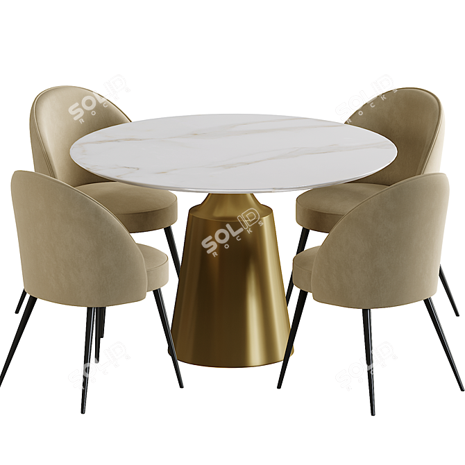 Elegance Defined: Eichholtz Cooper Dining Table 3D model image 2