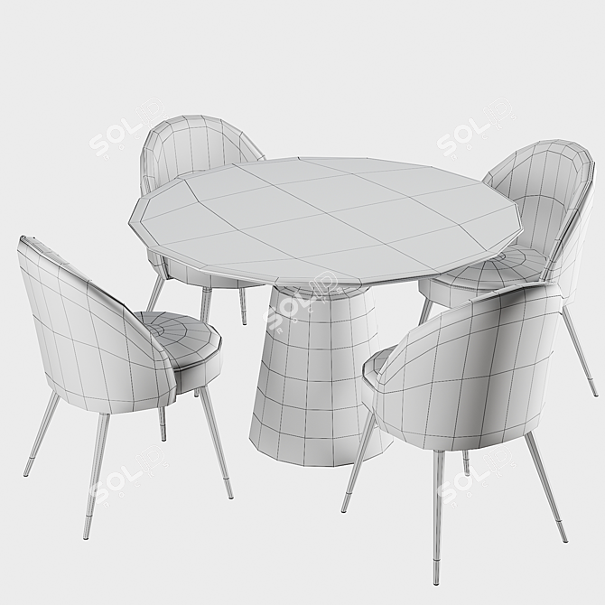 Elegance Defined: Eichholtz Cooper Dining Table 3D model image 4