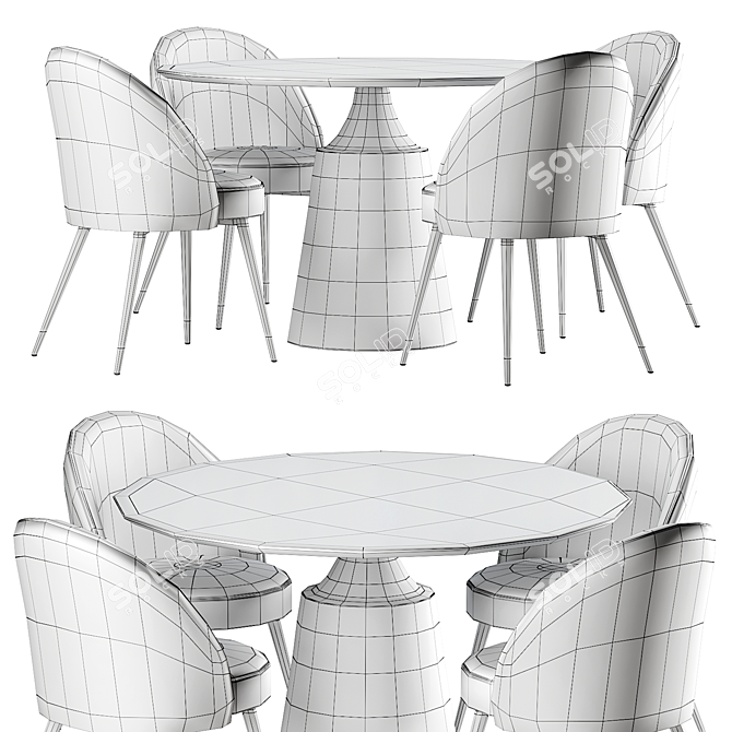 Elegance Defined: Eichholtz Cooper Dining Table 3D model image 5