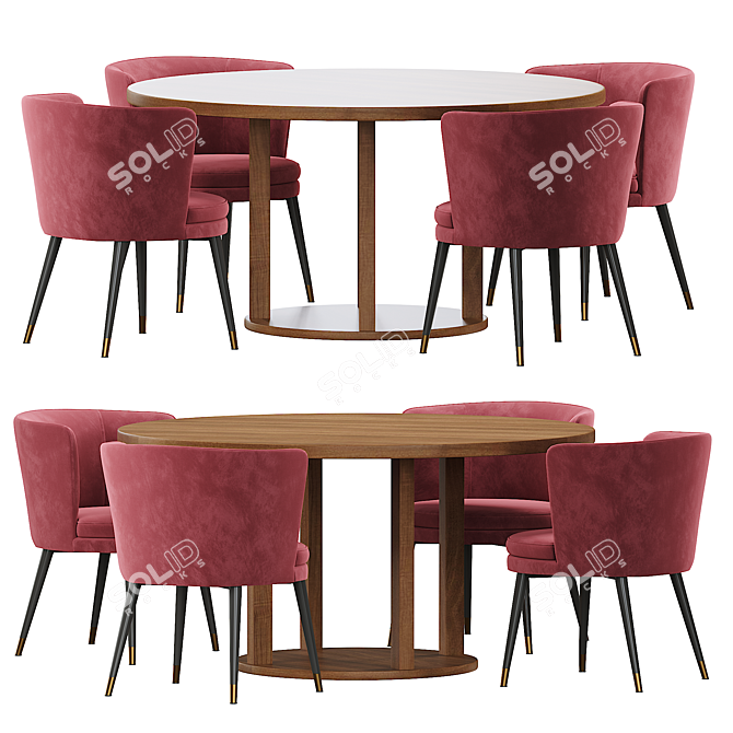 Elegant Eichholtz Grenada Dining Table 3D model image 1