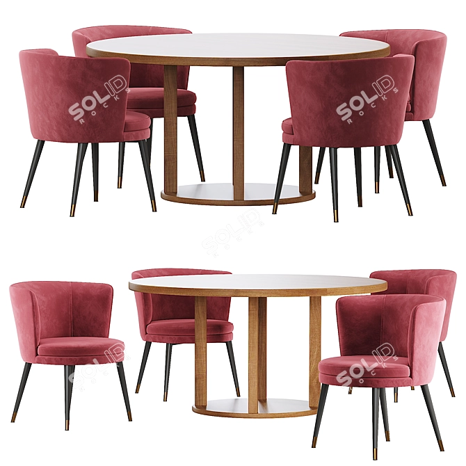 Elegant Eichholtz Grenada Dining Table 3D model image 3
