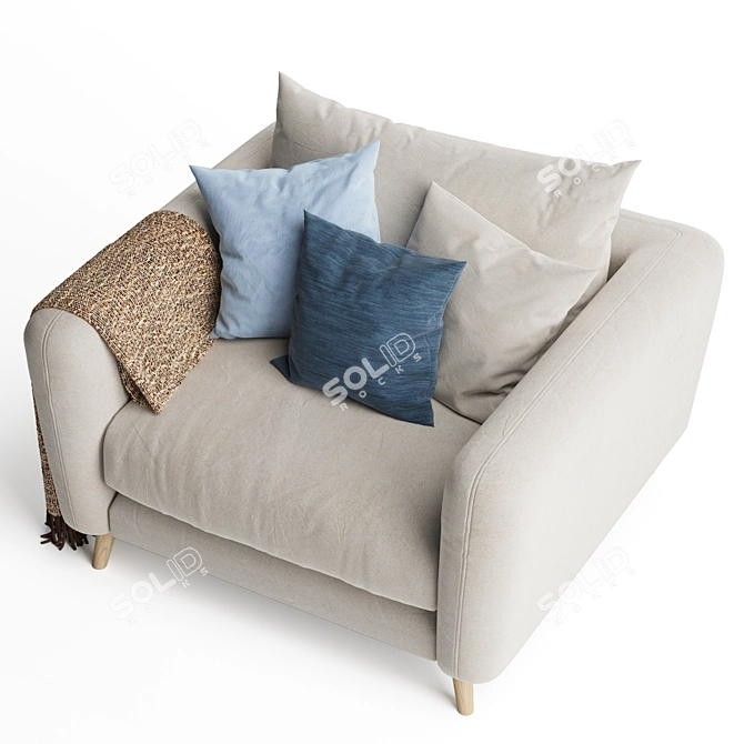 Squishmeister Loaf Armchair: Ultimate Comfort in an Elegant Design 3D model image 3