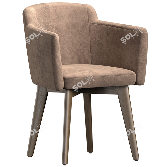 Elegant Wien Dining Chair 3D model image 3