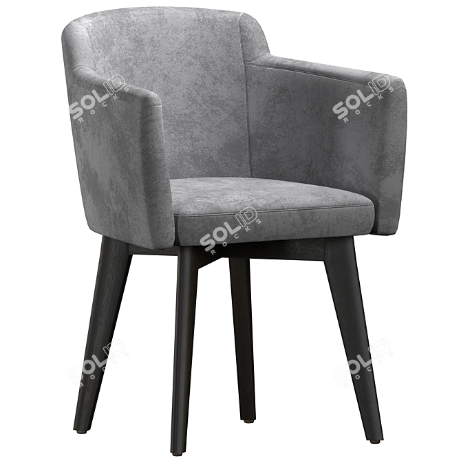 Elegant Wien Dining Chair 3D model image 4