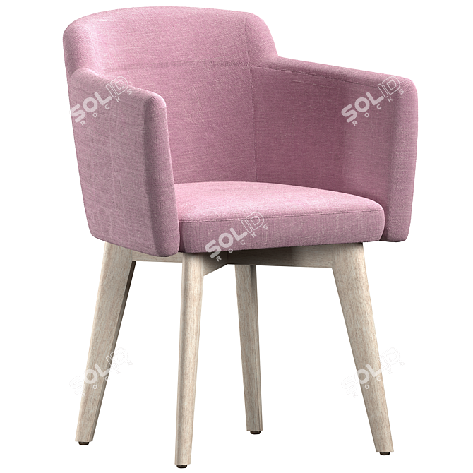 Elegant Wien Dining Chair 3D model image 5