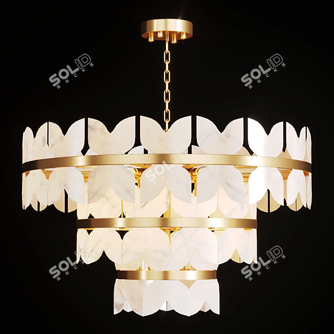 Marble Beauty: IOANNA M Chandelier 3D model image 1