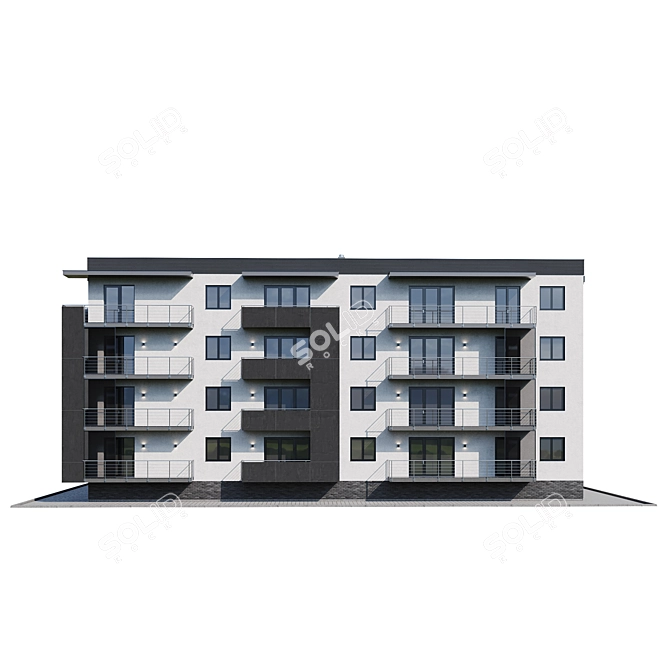 Modern Multi-Family Home 3D model image 3