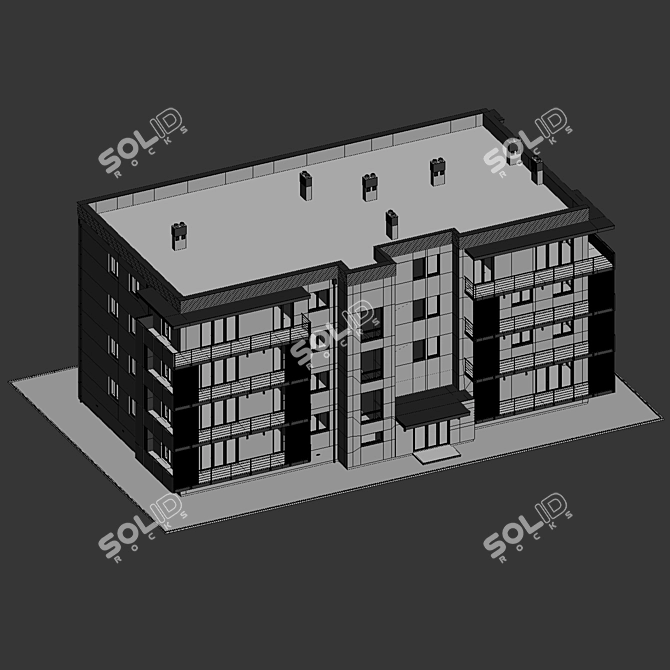 Modern Multi-Family Home 3D model image 7