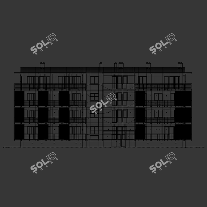 Modern Multi-Family Home 3D model image 8