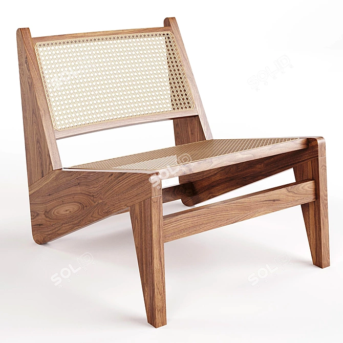 Elegant Kangaroo Lounge Chair 3D model image 1